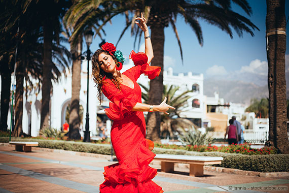 Eine spanische Flamencotänzerin
